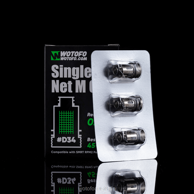 Wotofo SMRT RPM2 POD COIL D34 NET MESH 3PCS J8ZPFH384 - Wotofo Nicotine