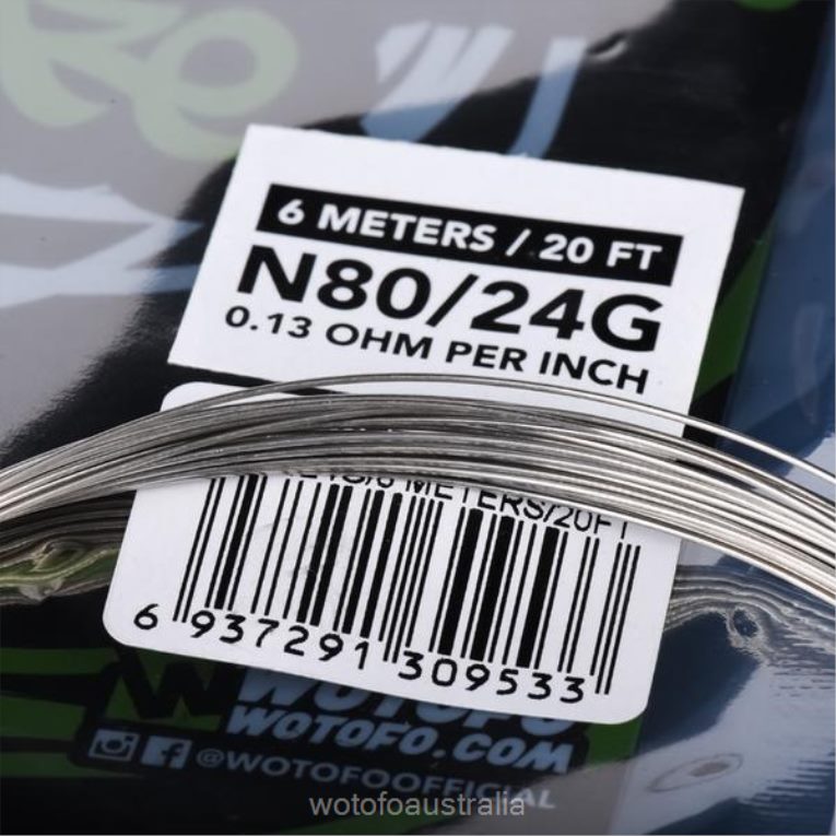 Wotofo PREBUILT WIRE SPOOL NI80 COMPETITION WIRE - 24G J8ZPFH361 - Wotofo Australia