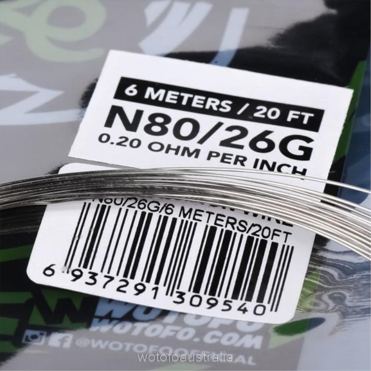 Wotofo PREBUILT WIRE SPOOL NI80 COMPETITION WIRE - 26G J8ZPFH362 - Wotofo Sydney