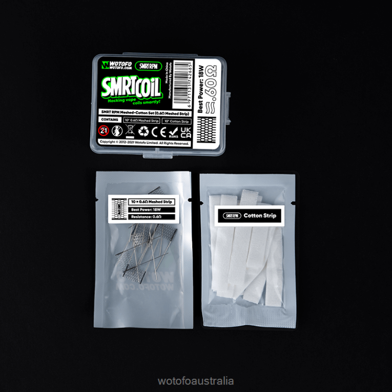 Wotofo SMRT RPM MESH-COTTON SET 0.4OHM MESH+COTTON J8ZPFH349 - Wotofo Vape Review