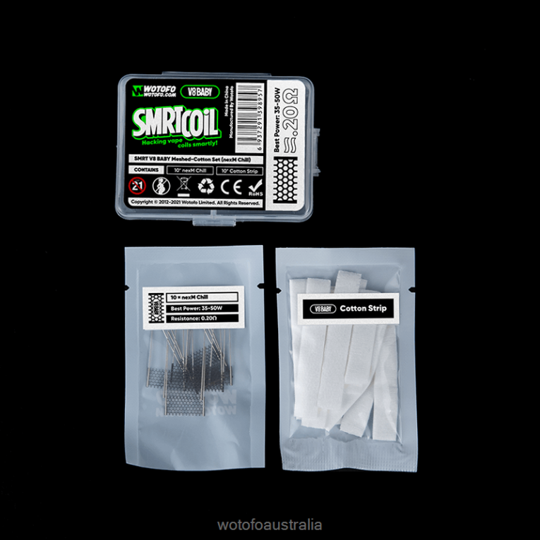 Wotofo SMRT V8 BABY MESH-COTTON SET NEXMESH EXTREME J8ZPFH369 - Wotofo Vape Review