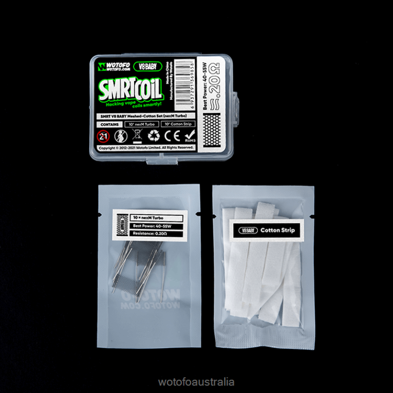 Wotofo SMRT V8 BABY MESH-COTTON SET NEXMESH EXTREME J8ZPFH369 - Wotofo Vape Review