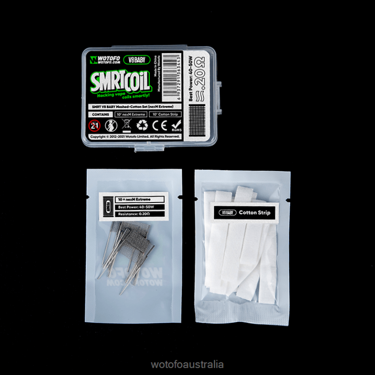 Wotofo SMRT V8 BABY MESH-COTTON SET NEXMESH EXTREME J8ZPFH369 - Wotofo Vape Review